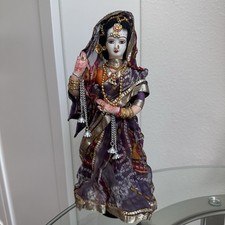Usado, Boneca lembrança vintage da Índia com vestido de seda anos 70/80 lindos detalhes comprar usado  Enviando para Brazil