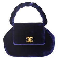 Chanel granatowa aksamitna torebka 195098 na sprzedaż  Wysyłka do Poland