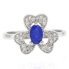Joias femininas de prata 9,0 design boêmio safira azul real branca CZ , usado comprar usado  Enviando para Brazil