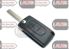 Usado, Chave flip controle remoto de 2 botões fabricante de equipamento original para Peugeot 308 modelos SW 2007 - 2008 (P/N 663372)  comprar usado  Enviando para Brazil