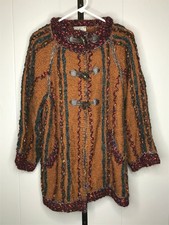 Cardigã suéter vintage Curio feminino tamanho G multicolorido malha caprichoso boho, usado comprar usado  Enviando para Brazil