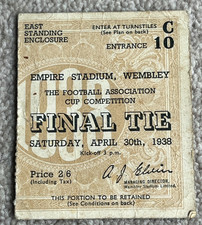 1938 cup final for sale  NEWMARKET