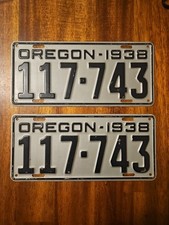 1938 oregon license for sale  Yakima