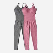 Conjunto de macacões femininos de ioga macacões sem costura peça única macacão fitness treino comprar usado  Enviando para Brazil