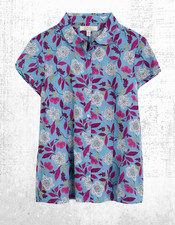 Camisa feminina de manga curta Ex Seasalt em água salgada azul comprar usado  Enviando para Brazil