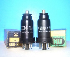 6K7 NOS NU Ken-Rad rádio antigo áudio metal vácuo 2 tubos válvulas testadas 6K7GT comprar usado  Enviando para Brazil