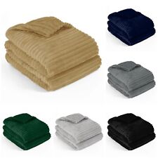 Ribbed throw fleece for sale  LUTON
