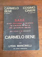 Carmelo bene s.a.d.e. usato  Vejano