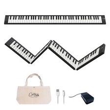 Usado, Piano dobrável de bagagem de mão 88 teclas - Ultraportátil e tamanho completo, 128 vozes, preto comprar usado  Enviando para Brazil