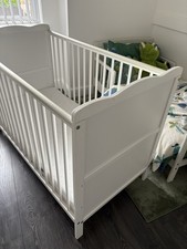 White wooden cot for sale  WALSALL