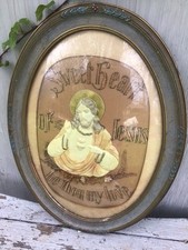 Foto antiga 3D de Jesus em moldura de vidro bolha em moldura 22” X 17” comprar usado  Enviando para Brazil