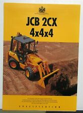 1992 JCB 2CX 4X4X4 Retroescavadeira Especificações Construção Folheto de Vendas, usado comprar usado  Enviando para Brazil