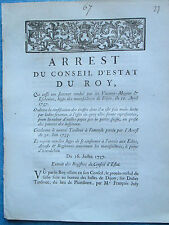 Arrest 1737 condemnation d'occasion  Expédié en Belgium