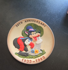 Placa de porcelana Disney Big Bad Wolf 50º aniversário 1933-1983 três porquinhos comprar usado  Enviando para Brazil
