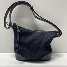 Usado, Bolsa de ombro Coach Signature de lona preta comprar usado  Enviando para Brazil