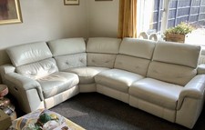 Leather corner sofa for sale  HUNTINGDON