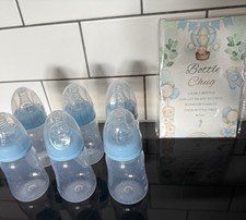 Blue baby bottle for sale  WOKING