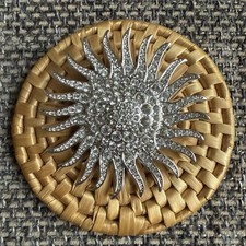Broche de broche Camrose & Kross JBK Jacqueline Kennedy cristal strass explosão solar comprar usado  Enviando para Brazil