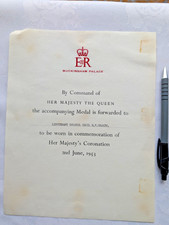 Coronation medal certificate for sale  RUGBY
