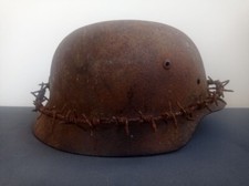 Arame farpado alemão da Segunda Guerra Mundial para embrulho de capacete 1 m comprar usado  Enviando para Brazil