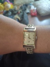 1940's Vintage Working Wind-up Lord Elgin relógio masculino folheado a ouro 14k pulseira flexível! comprar usado  Enviando para Brazil