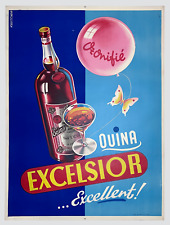 Pôster francês vintage original Quina Excelsior bebida alcoólica, Kalischer, década de 1950 comprar usado  Enviando para Brazil
