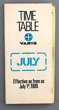 VARIG AIRLINE TIMETABLE JULHO 1989 BRAZIL BRASIL CRONOGRAMA MAPA DE ROTAS comprar usado  Enviando para Brazil