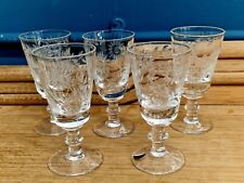 Set vintage etched for sale  STOWMARKET