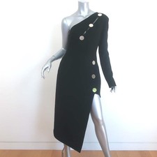 Vestido assimétrico David Koma embelezado com espelho um ombro preto tamanho EUA 8/Reino Unido 1, usado comprar usado  Enviando para Brazil
