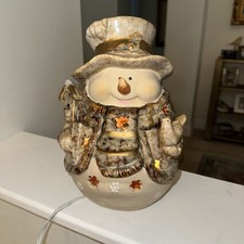 Lighted stoneware snowman for sale  Orlando