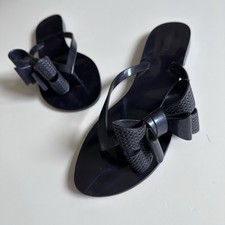Sandálias femininas Melissa Double Bow Jelly tamanho 7 azul marinho macio menina coquete comprar usado  Enviando para Brazil
