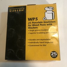 25- Novo isolador de cerâmica vintage Zareba WP5E poste de madeira com pregos, usado comprar usado  Enviando para Brazil