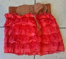 Jupe rouge ceinture d'occasion  Ozoir-la-Ferrière
