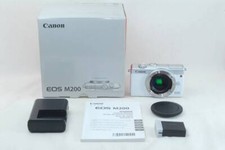 Câmera sem espelho Canon EOS M200 sem lente/bateria corpo branco somente com caixa original comprar usado  Enviando para Brazil