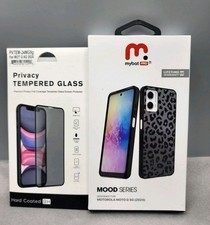 Capa preta leopardo MyBat Pro Mood Series para Moto G 5G (2024) + vidro temperado comprar usado  Enviando para Brazil