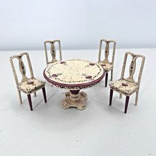 Mesa de cozinha vintage 98' pintada à mão campo e 4 cadeiras casa de bonecas 1:12 comprar usado  Enviando para Brazil