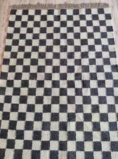 Usado, Tapete quadriculado feito à mão tapete quadriculado de lã juta kilim, decoração para casa tapete de quarto comprar usado  Enviando para Brazil