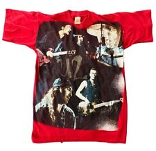 Camiseta Vintage Anos 90 U2 Estampa Total Vermelha Tamanho Grande Ponto Único Rara comprar usado  Enviando para Brazil