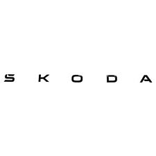 Oryginalny napis Skoda czarny emblemat tylnej klapy litery logo blackline , używany na sprzedaż  Wysyłka do Poland