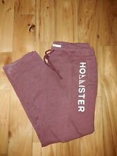 Calça de Moletom Hollister Masculina Vermelha Burgandy Joggers Bolsos Athleisure Tamanho GRANDE G, usado comprar usado  Enviando para Brazil