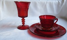 luncheon ruby red set for sale  Rio Grande
