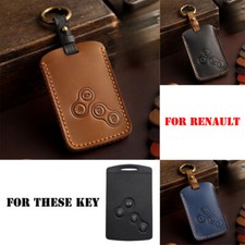 Capa de couro genuíno chave de carro para Renault Twingo Megane Clio Laguna Duster, usado comprar usado  Enviando para Brazil