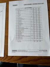 Hornby service sheet for sale  UK