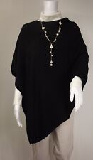 Cashmere poncho black for sale  LONDON
