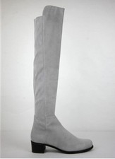 Bota Stuart Weitzman cinza camurça Allserve acima do joelho MSRP $765 tamanho 7 M comprar usado  Enviando para Brazil