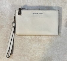 Carteira Michael Kors Jet Set couro com zíper duplo pulseira óptica branca/prata comprar usado  Enviando para Brazil