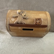 Wooden money box for sale  FAREHAM