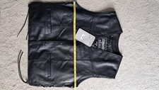 Motorcycle leather waistcoat for sale  LINCOLN
