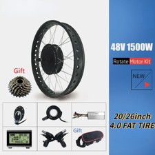 Kit de conversão de bicicleta elétrica neve roda 20""26"" 4.0 48V1500W rotação traseira motor sem engrenagem comprar usado  Enviando para Brazil