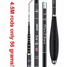 Vara de pesca fina Crucian carbono médio 5,4 m 83 g com 2 pontas 3,6 m 3,9 m 4,5 m 4,8 m comprar usado  Enviando para Brazil